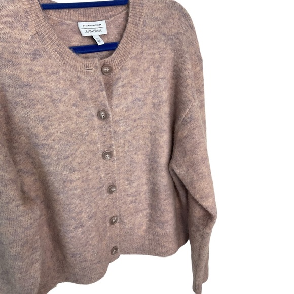 & Other Stories Wool Alpaca Fuzzy Button Up Cardigan - Picture 5 of 10